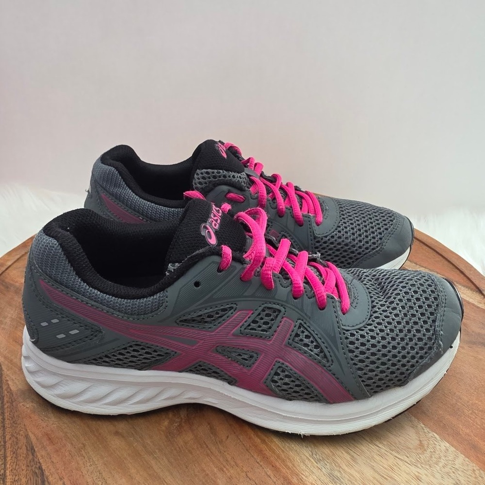 ASICS Jolt 2 Womens Running Shoes Dark Grey Pink 1012A151 Size 6.5 Sneakers‎